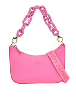 Mini Loubila Chain Shoulder Bag, Leather, Pink, MII, S/DB, 3*
